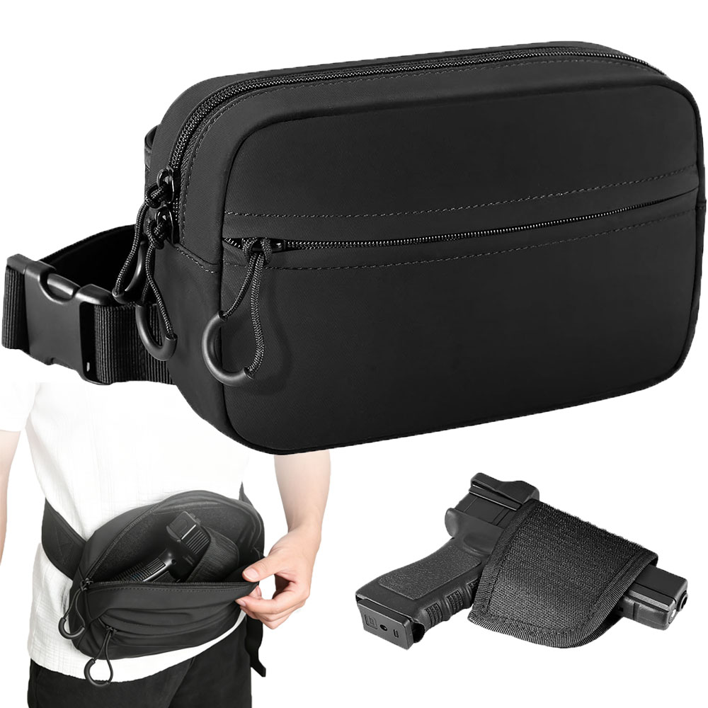 Edc Carry Fanny Pack - حقيبة مسدس للحمل المخفي على الخصر،