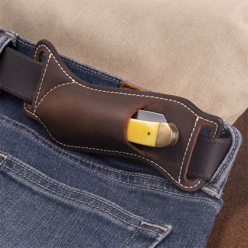 حافظة/جراب سكين EDC من الجلد ا - مراجعة Edc Carry Knife وسعره